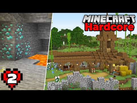 Minecraft Hardcore Let's Play : DIAMONDS and Horse Stables! Episode 2
