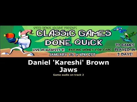 Classic Games Done Quick - Part 18 - Jaws by Kareshi