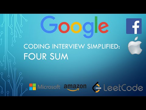 Coding Interview Tutorial 9 Four Sum Leetcode