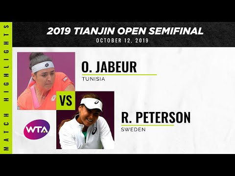 Теннис Ons Jabeur vs. Rebecca Peterson | 2019 Tianjin Open Semifinal | WTA Highlights
