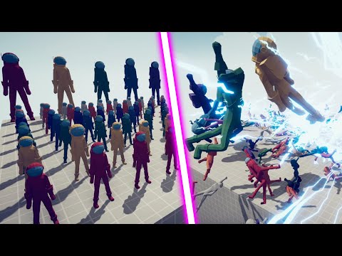 AMONG US ARMY + GIANT vs EVERY GOD | Totally Accurate Battle Simulator TABS