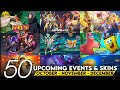 ALL 50 SCHEDULE EVENTS SKINS LAYLA LEGEND NEXUS SEA ASPIRANT 5 0 AOT RESALE BLEACH X MLBB
