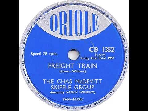 UK New Entry 1957 (42) Chas McDevitt Skiffle Group (feat. Nancy Whiskey) - Freight Train