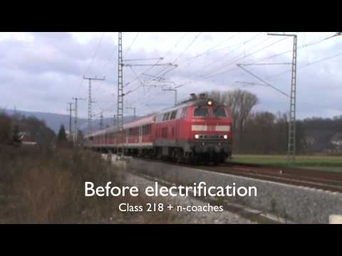 Elsenztalbahn - Before & after electrification