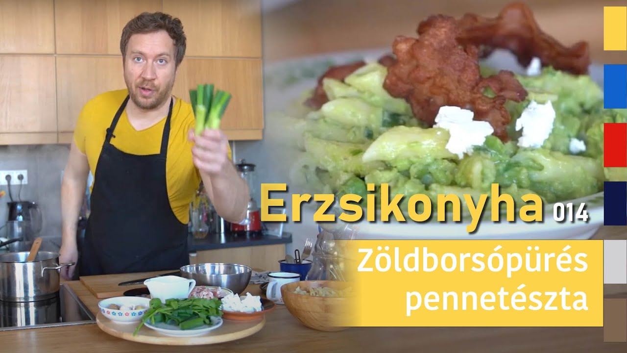 Erzsikonyha - Zöldborsópürés penne thumbnail