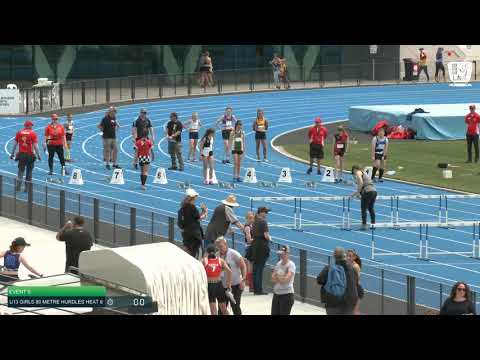U13 Girls 80m Hurdles Heat 6: 2021 State Combined Events Championships // LAVicTV