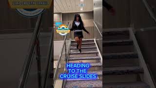 CRUISE SLIDE #viralyoutubeshorts #cruising #shiplife #cruise #slide #travel #staircase #viralshort