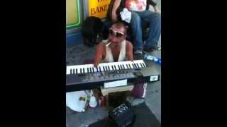 playing piano with no arms and no legs