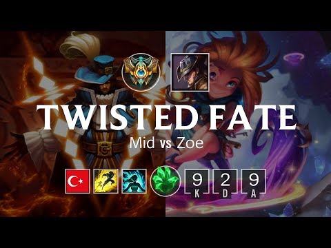 Twisted Fate Mid vs Zoe - TR Challenger Patch 8.22
