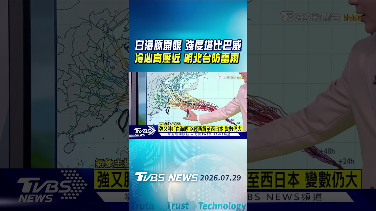 天氣/白海豚開眼 強度堪比巴威 冷心高壓近 明北台防雷雨|TVBS新聞 @TVBSNEWS01