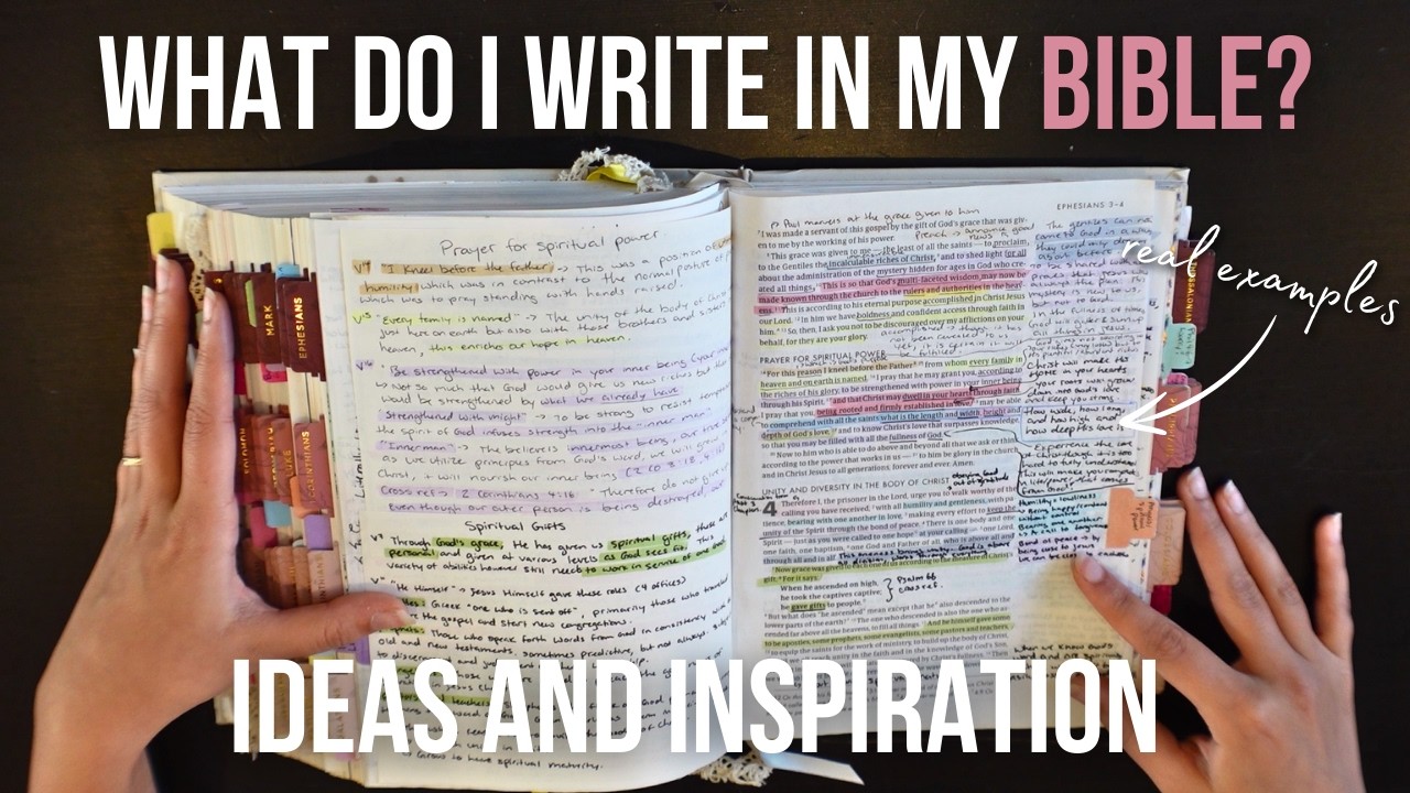 Bible Journaling Ideas - What do I write in my bible? Inspiration and real examples