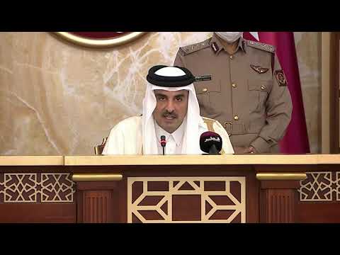 خطاب سمو الامير في افتتاح الدورة الـ50 لمجلس الشورى