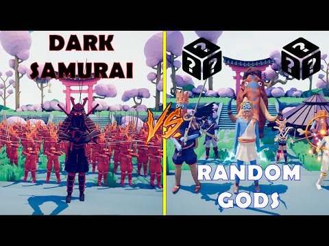 DARK SAMURAI TEAM VS RANDOM UNIT & ALL GODS TEAM - Totally Accurate Battle Simulator | TABS
