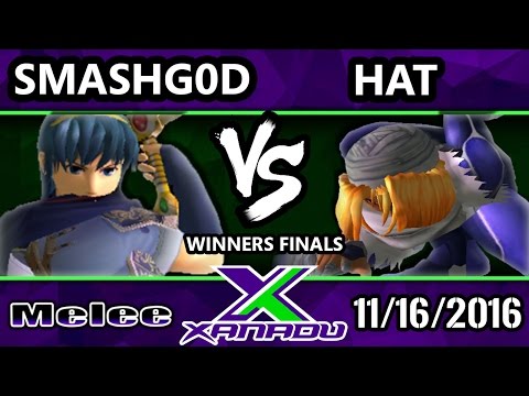 S@X 176 - SmashG0D (Fox, Marth) Vs. Hat (Sheik, Marth) - SSBM Winners Finals - Smash Melee