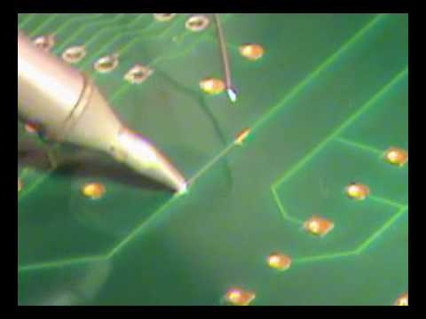 Pcb trace repair method using epoxy