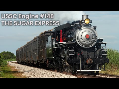 USSC Sugar Express Steam Engine #148 Makes Debut! Clewiston, Florida