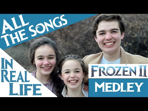 Frozen 2 in 9 minutes: ALL the songs in real life! DISNEY medley by siblings Abby & Annalie + Adam