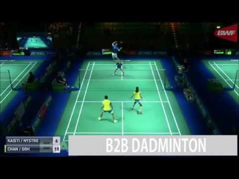 Badminton 2017 GermanOpen R32  CHAN Peng Soon GOH Liu Ying vs Anton KAISTI Jenny NYSTROM
