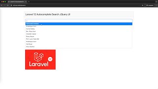 Laravel 12 Autocomplete Search JQuery UI