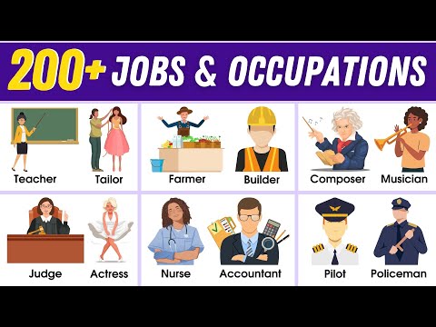 200+ Jobs and Occupations Names in English | Types of Jobs: Learn English Vocabulary by Pictures 👩‍🏫