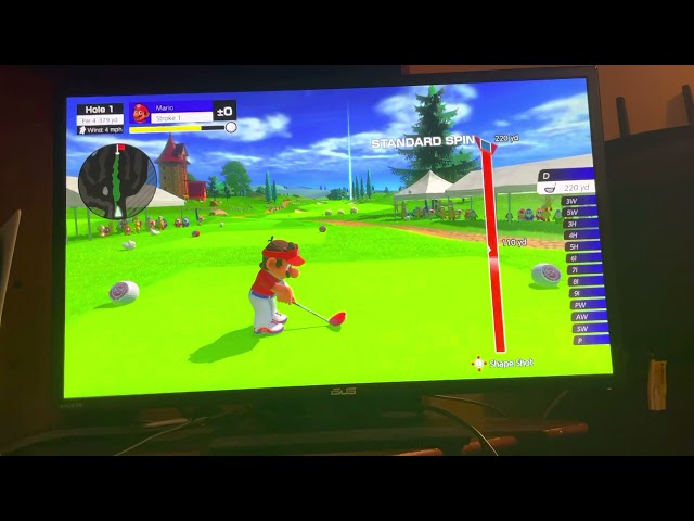 Come curvare il tiro in Mario Golf: Super Rush