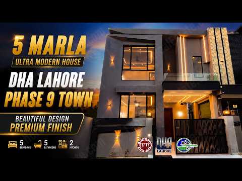 Brand New 5 Marla Modern House For Sale In DHA Lahore Phase 9 Town | Ready To Move Residence