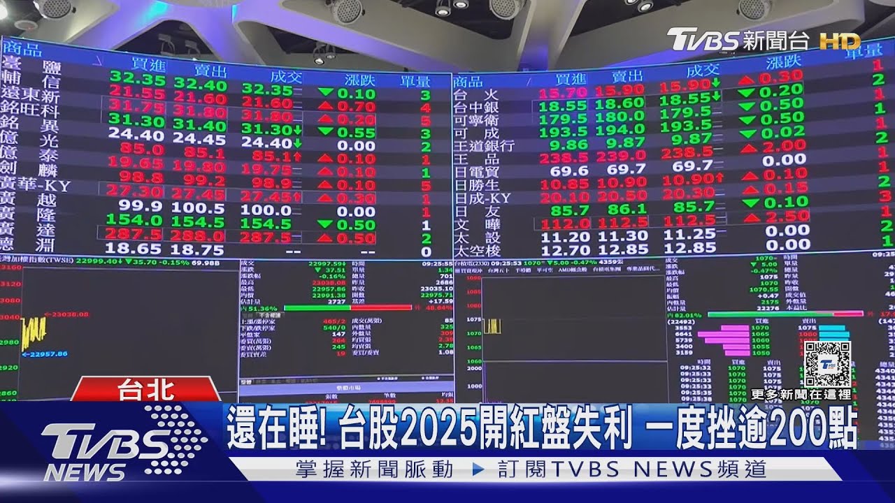 醒醒啊！台股2025首開盤挫逾200點　台積電：鴻海下殺