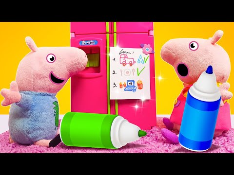 Spielzeug Video für Kinder. Papas Wutz Zu-Tun-Liste. Video mit Peppa Wutz und Schorsch