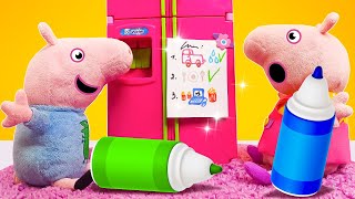 Spielzeug Video für Kinder. Papas Wutz Zu-Tun-Liste. Video mit Peppa Wutz und Schorsch