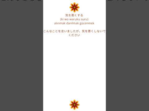 気を悪くする　(ki wo waruku suru)　alınmak darılmak g&uuml;cenmek