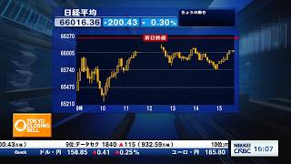 日経平均株価反落　長期金利が再び上昇、原油高と合わせ市場に警戒感【日経CNBC/きょうのポイント、明日のヒント】