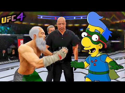 Old Bruce Lee vs. Sidekick Milhouse (EA sports UFC 4)