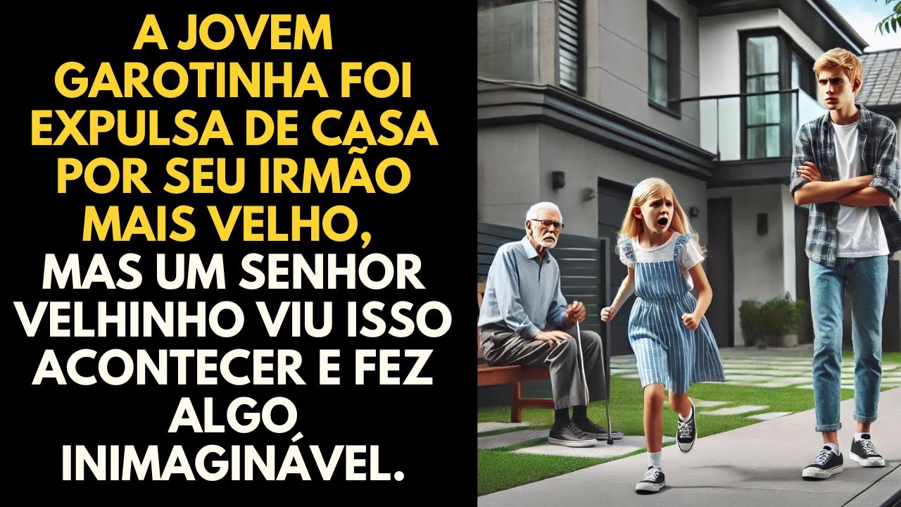 A jovem garotinha foi expulsa de casa por seu irmão mais velho, mas um senhor velhinho viu isso...