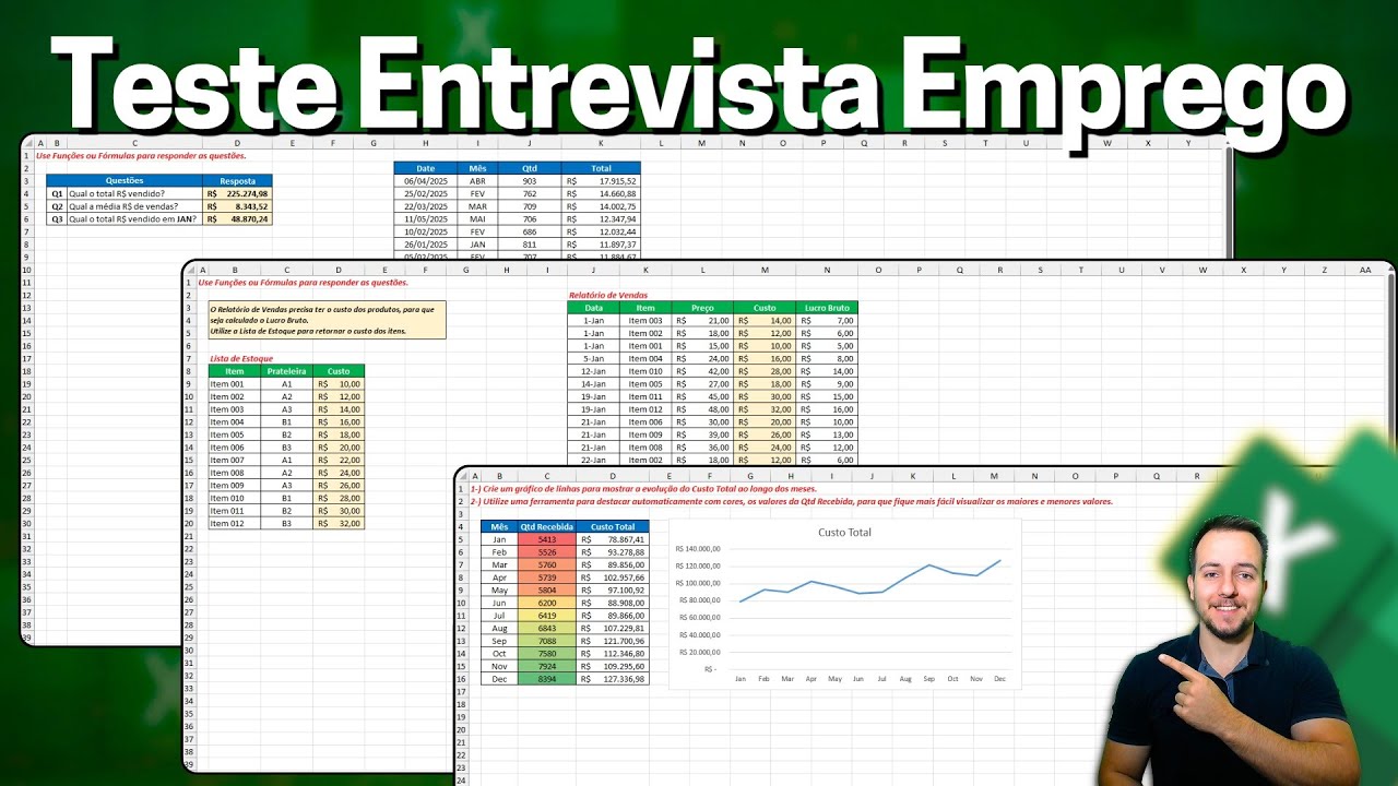 Caiu em Entrevista de Emprego! Teste Excel Passo a Passo + Planilha Grátis