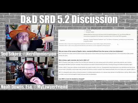 SRD 5.2 Discussion With A Lawyer! | Nerd Immersion