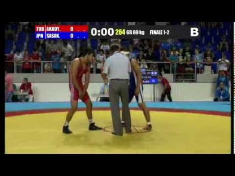 Finale 1-2 Greco-Roman 69 Kg (TUR) Serkan AKKOYUN vs (JPN) Asen SASAKI