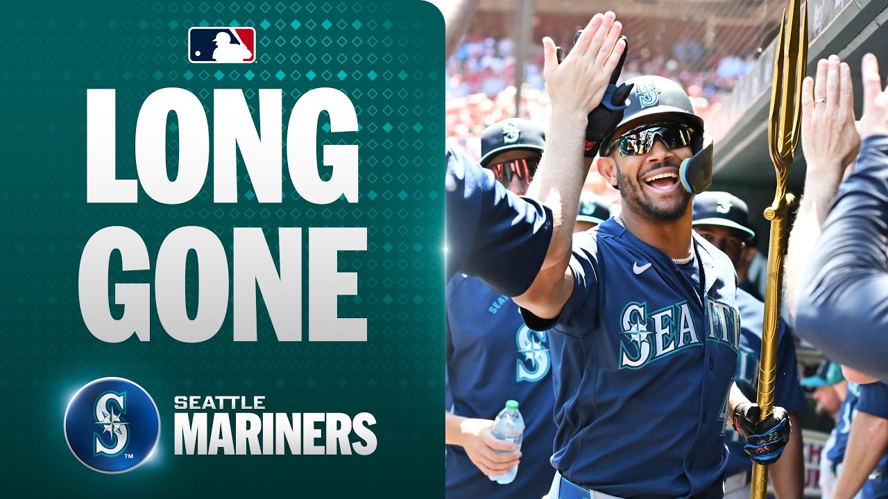 UPPER DECK! 😳 Julio Rodríguez DEMOLISHES a two-run homer for the Mariners! 🔱 | MLB Highlights