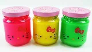 3 Hello Kitty Cup Clay Slime Suprise Toys Disney Shopkins Peppa Pig Kinder Suprise Eggs