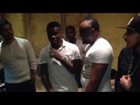 Hip hop cypher in Tbilisi , Georgia ( Bigg Hardy , King Pwest , Goals Rider , Pochi and Nikki Slow )