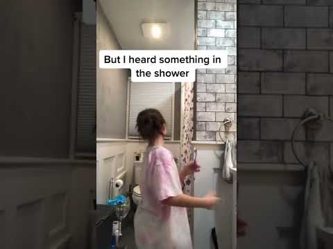 Madi got him this time!😜  Bye shower monster. #shorts