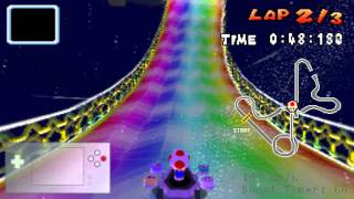 Mario Kart DS HD Recording Test - Rainbow Road World Record