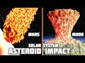Solar System Asteroid Impact Craters Size Comparison ️