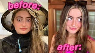 BACK TO SCHOOL GLOW UP 🤍📓 hair salon, self care, teeth whitening, makeup, & more!!