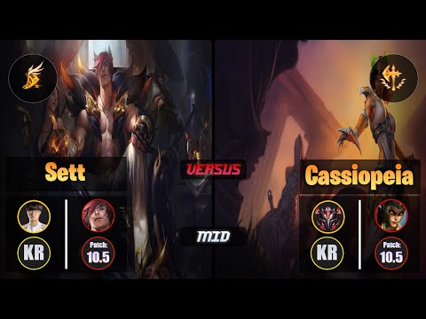 Faker SETT (Mid) [Fleet Footwork] VS CASSIOPEIA - Grandmaster KR Patch 10.5