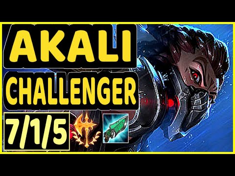 WUNDER (AKALI) vs AATROX - 7/1/5 KDA TOP CHALLENGER GAMEPLAY - EUW