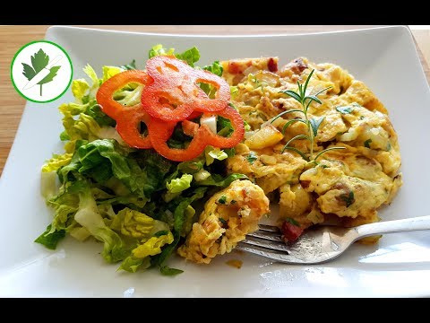 Deftiges Bauernomelett mit Speck selber machen /einfach lecker