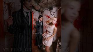 How did she find my torture chamber?😈 #jennaortega #fakeortega #wednesday #enid #shorts #netflix