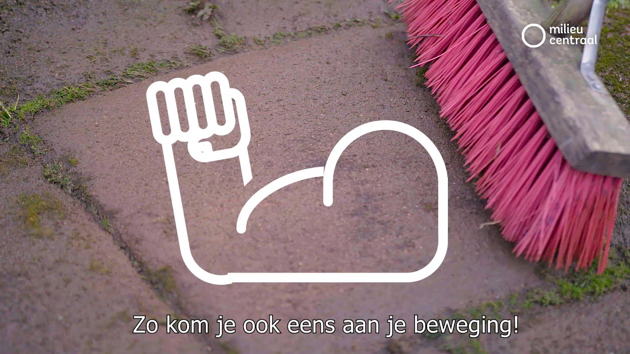 Video: tegels vrij van groene aanslag en onkruid