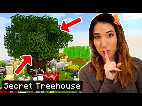 Our SECRET TREEHOUSE in Minecraft One Block Hardcore | ep 11