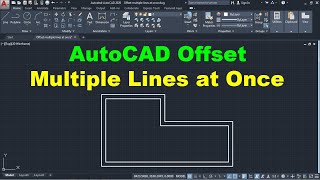 Download the video "AutoCAD Offset Multiple Lines at Once"
